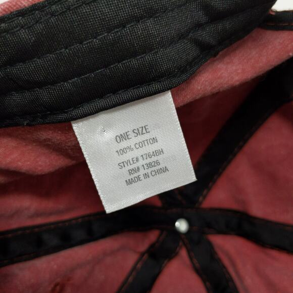 Wine Note? Women's Slideback Hat Red Embroidered Text One Size Cotton - Picture 11 of 11